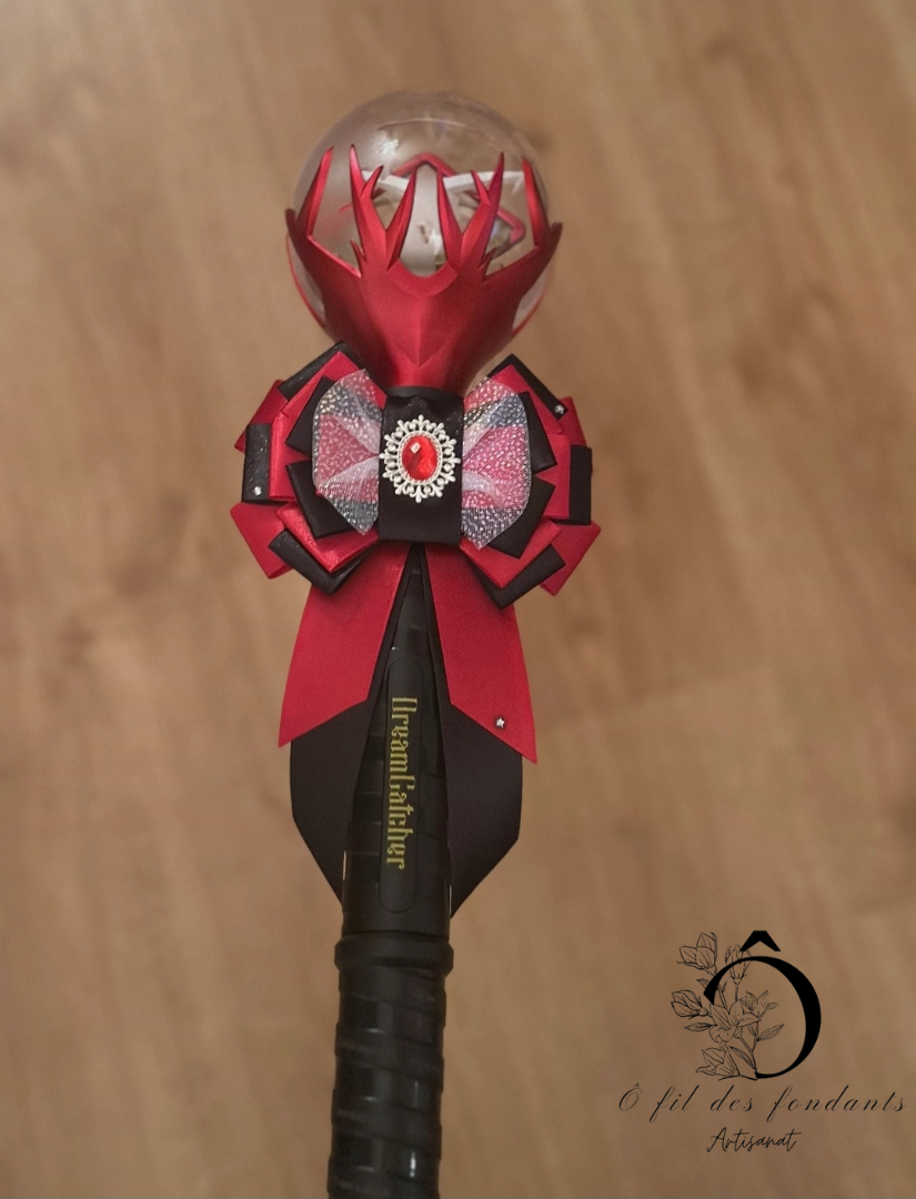 Noeud Ribbon Lightstick Noir & Rouge