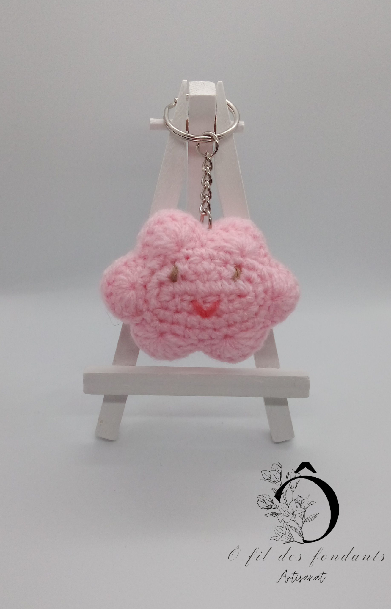 Porte clés Nuage Rose ☁️