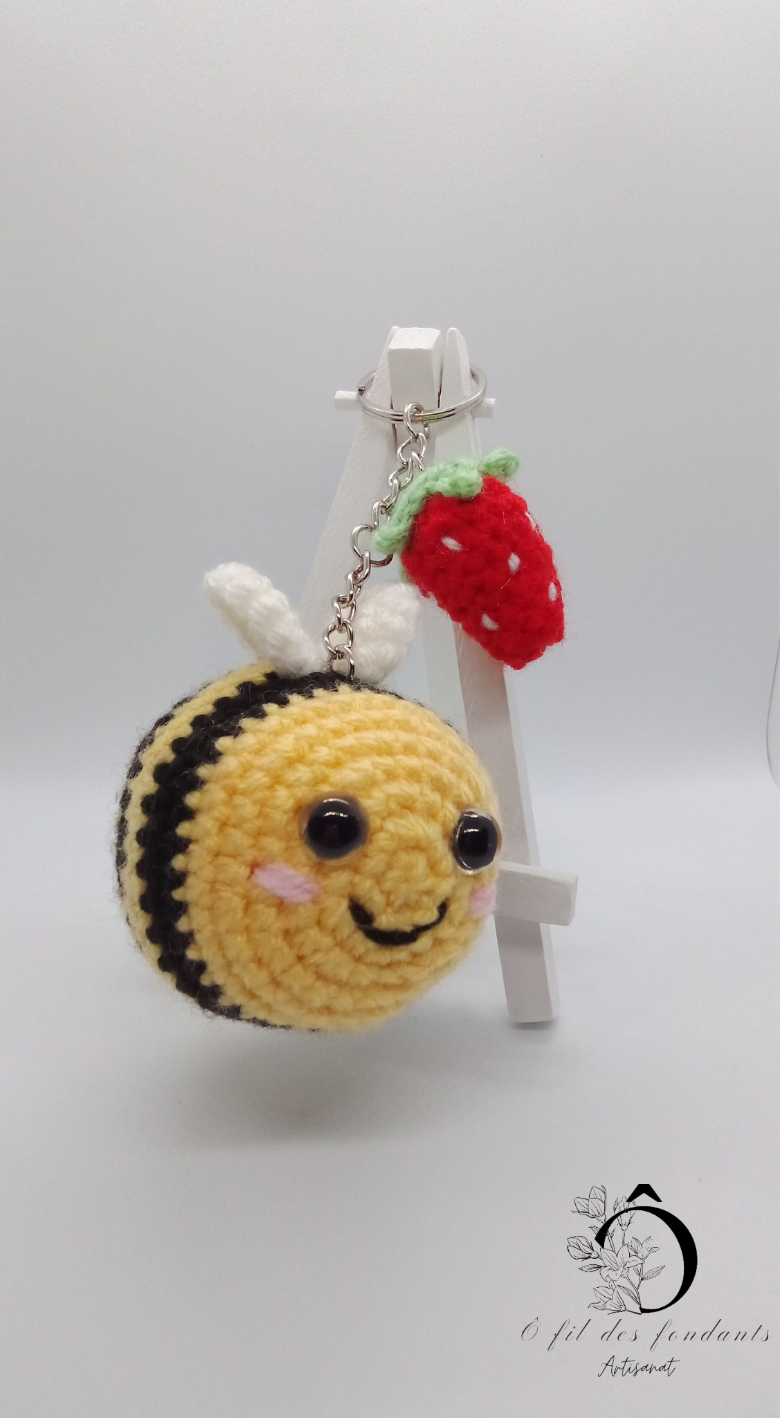 Porte clés Abeille Fraise 🍓