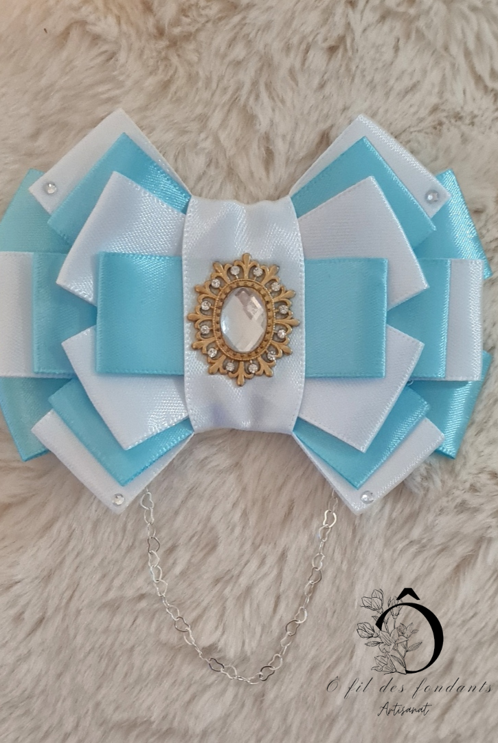 Noeud Ribbon Lightstick Blanc & Bleu