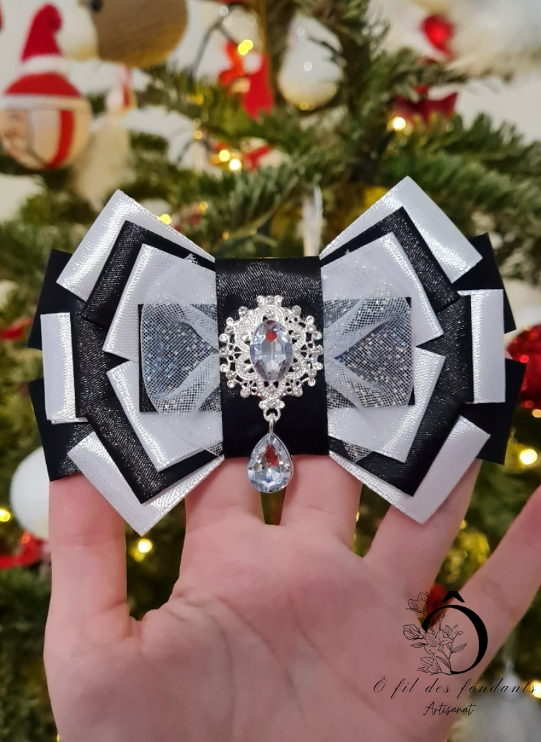 Noeud Ribbon Lightstick Blanc & Noir