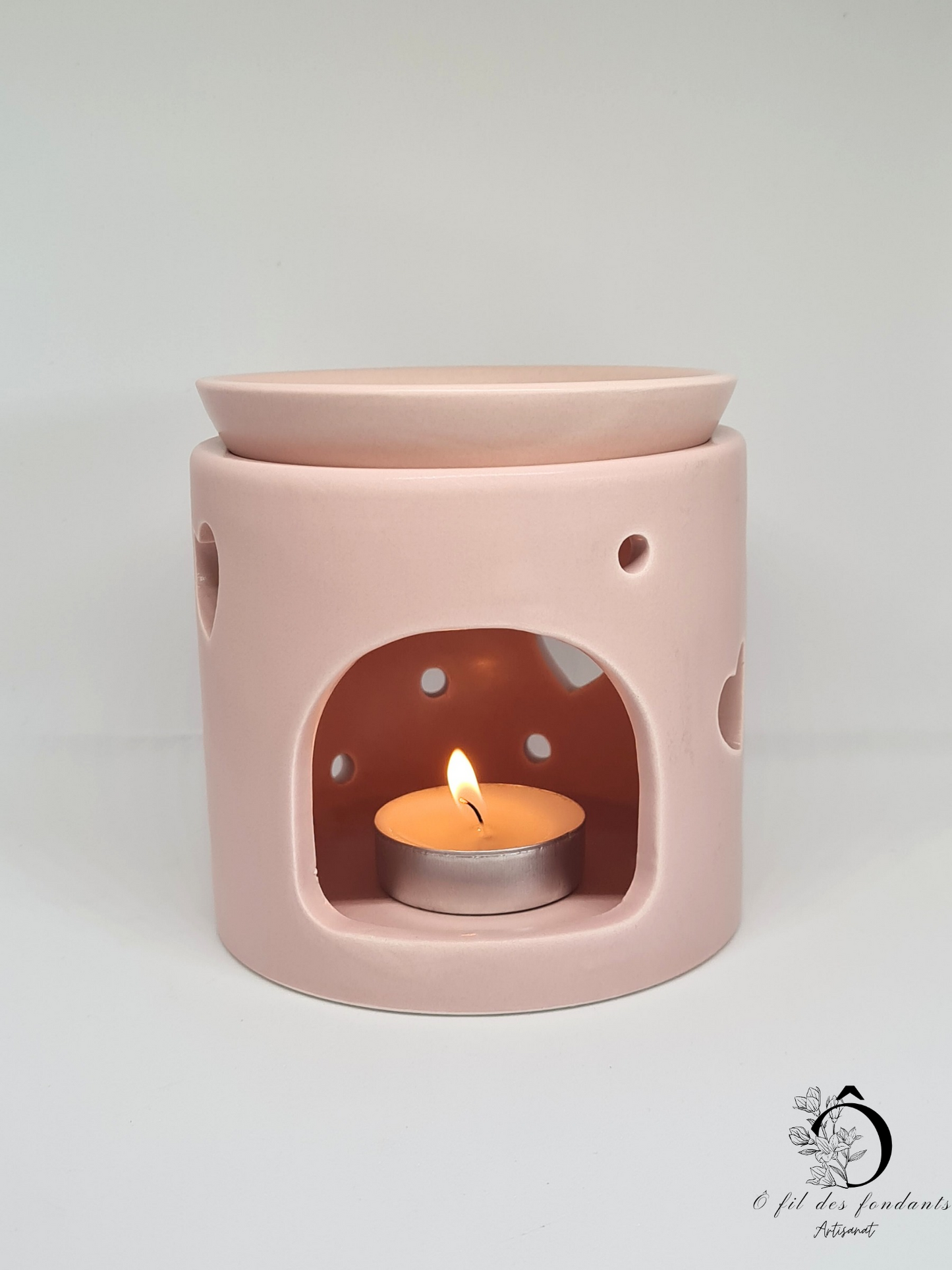 Brûle parfum Rose en céramique