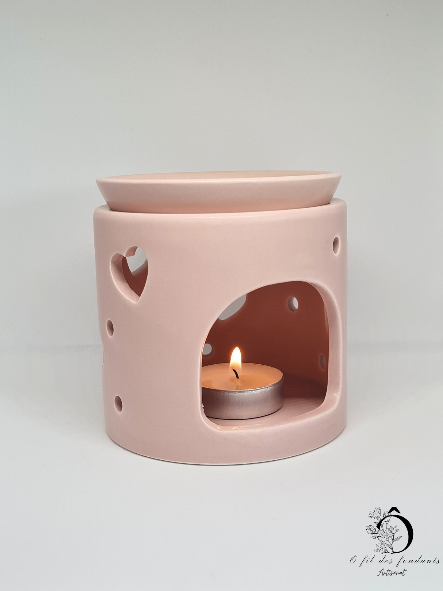 Brûle parfum Rose en céramique