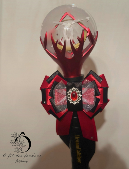 Noeud Ribbon Lightstick Noir & Rouge