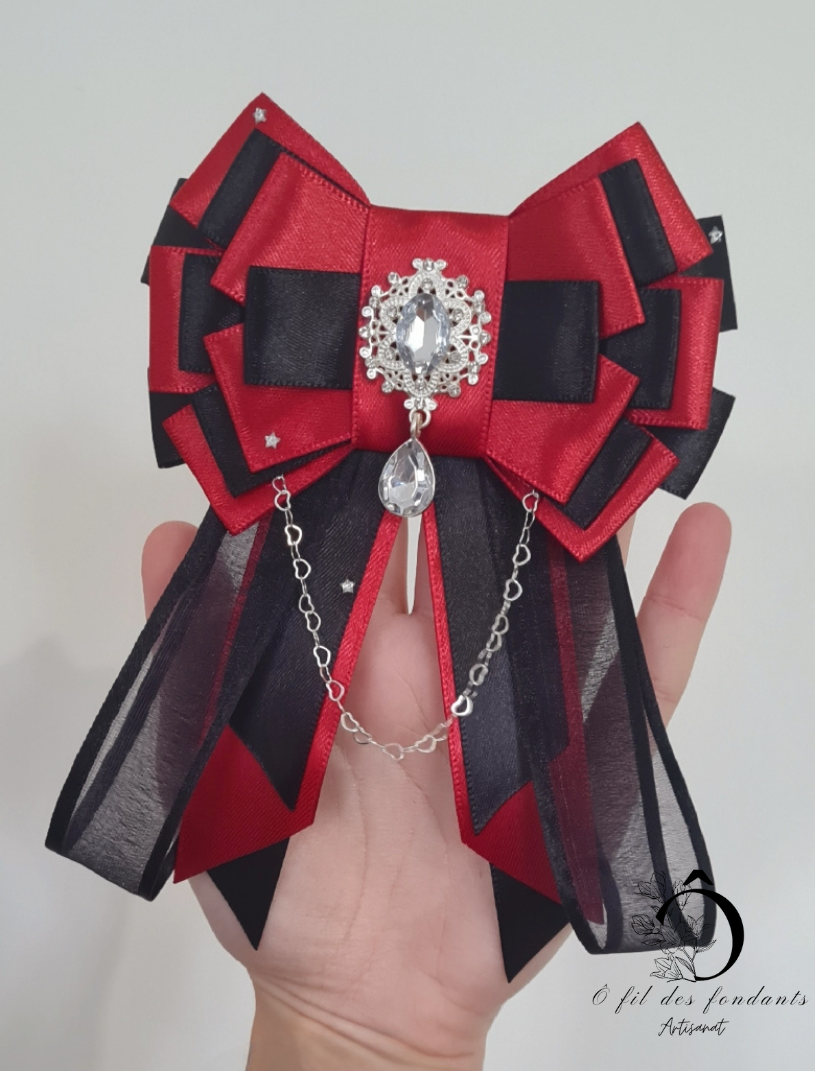 Noeud Ribbon Lightstick Noir & Rouge