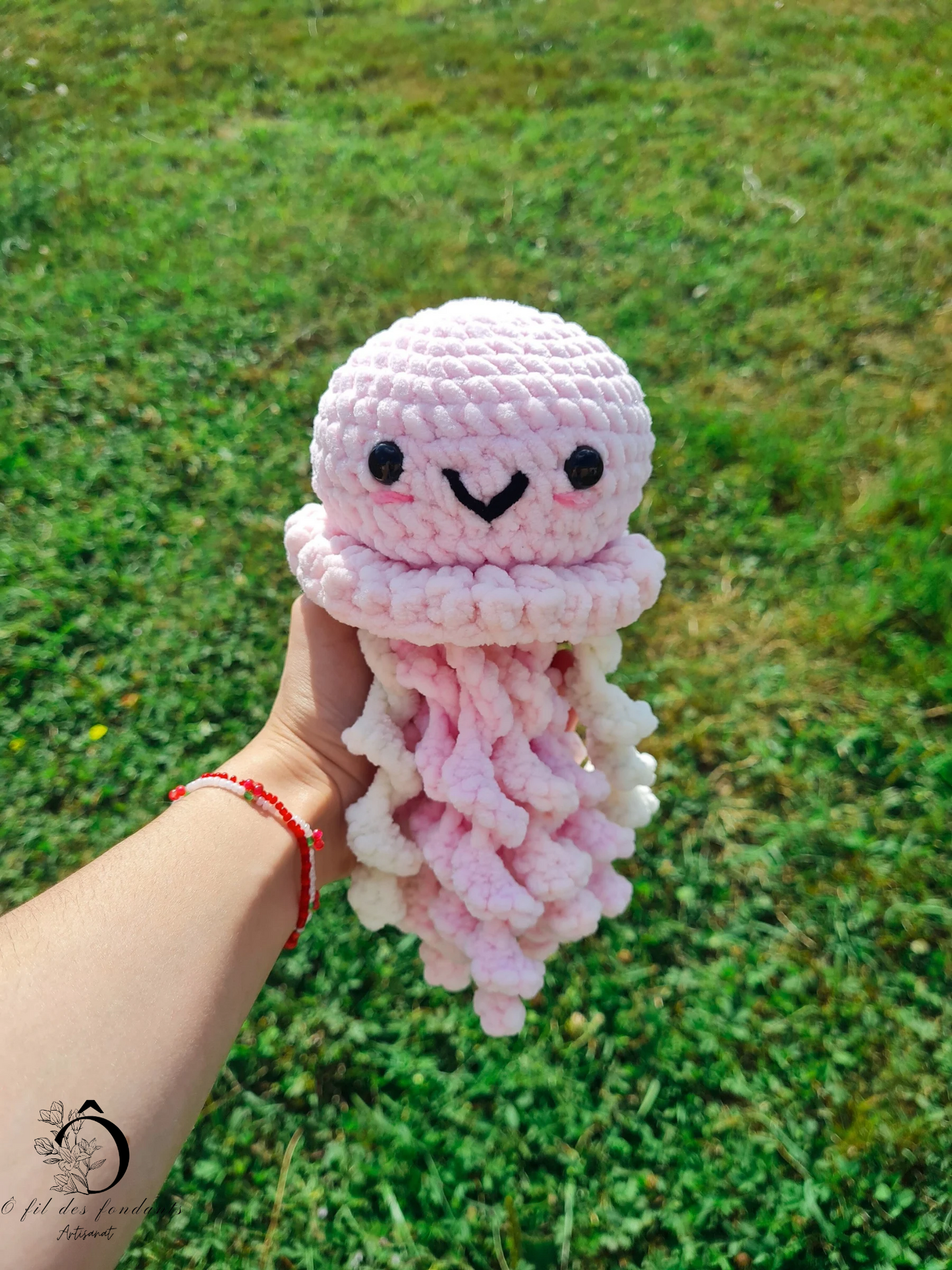 Peluche méduse rose 🩷