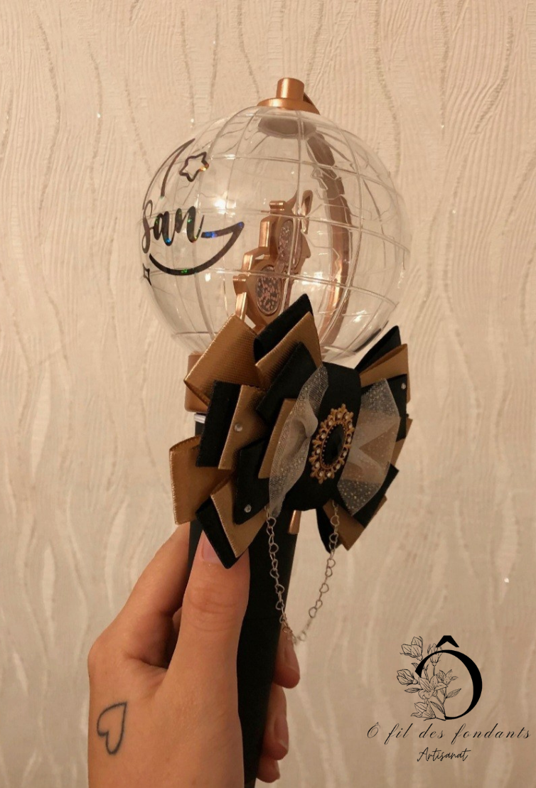 Noeud Ribbon Lightstick Doré & Noir