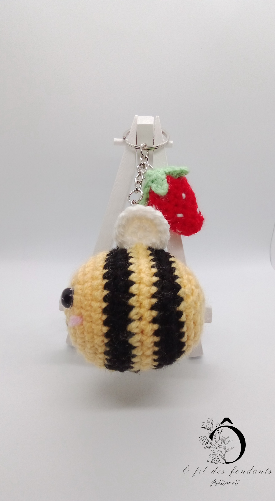 Porte clés Abeille Fraise 🍓