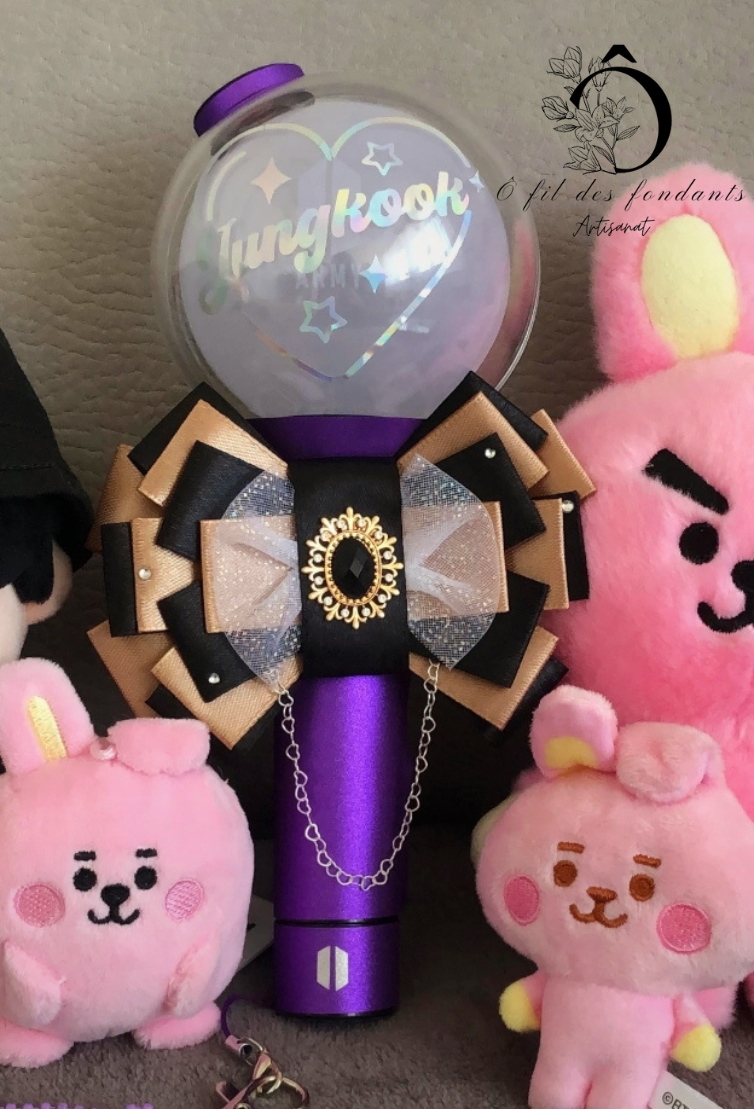 Noeud Ribbon Lightstick Doré & Noir