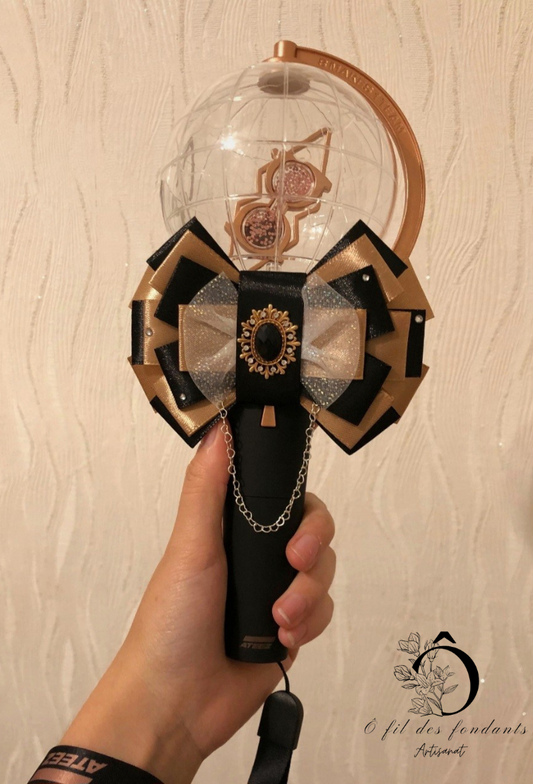 Noeud Ribbon Lightstick Doré & Noir