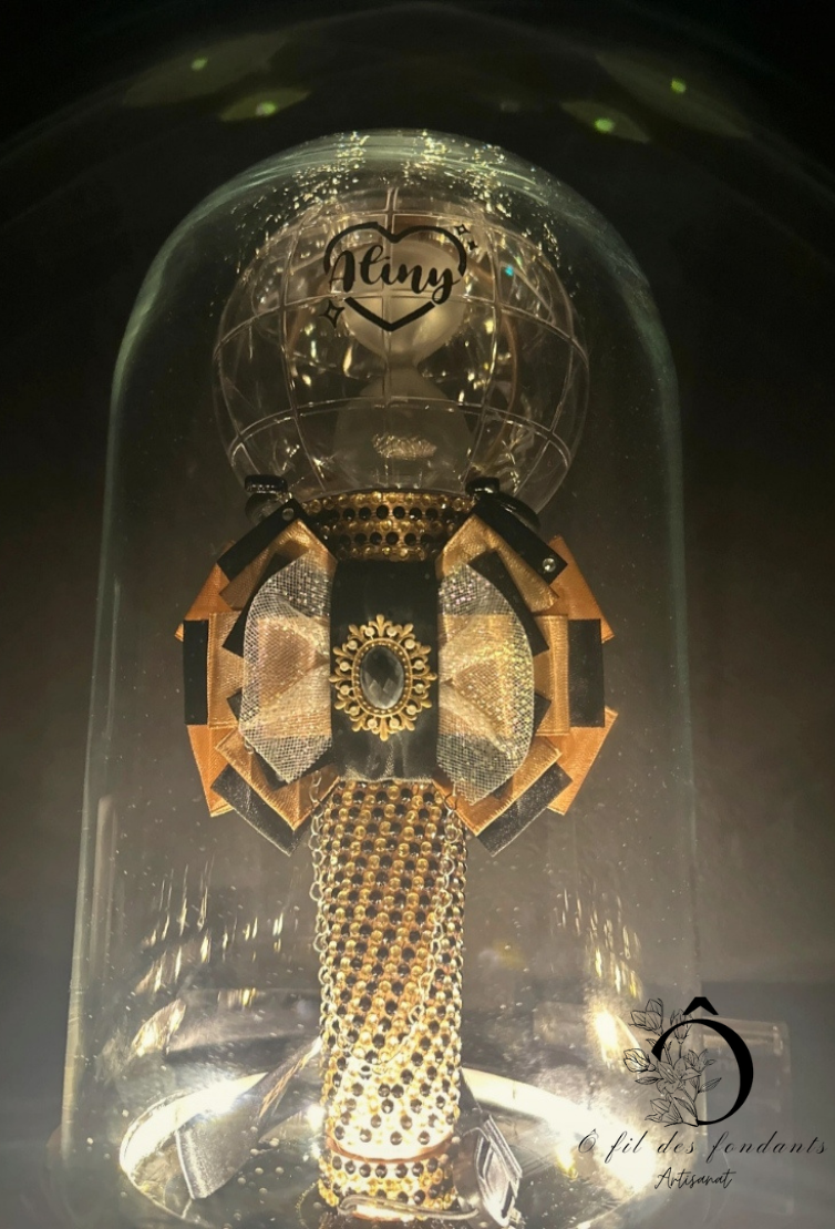 Noeud Ribbon Lightstick Doré & Noir