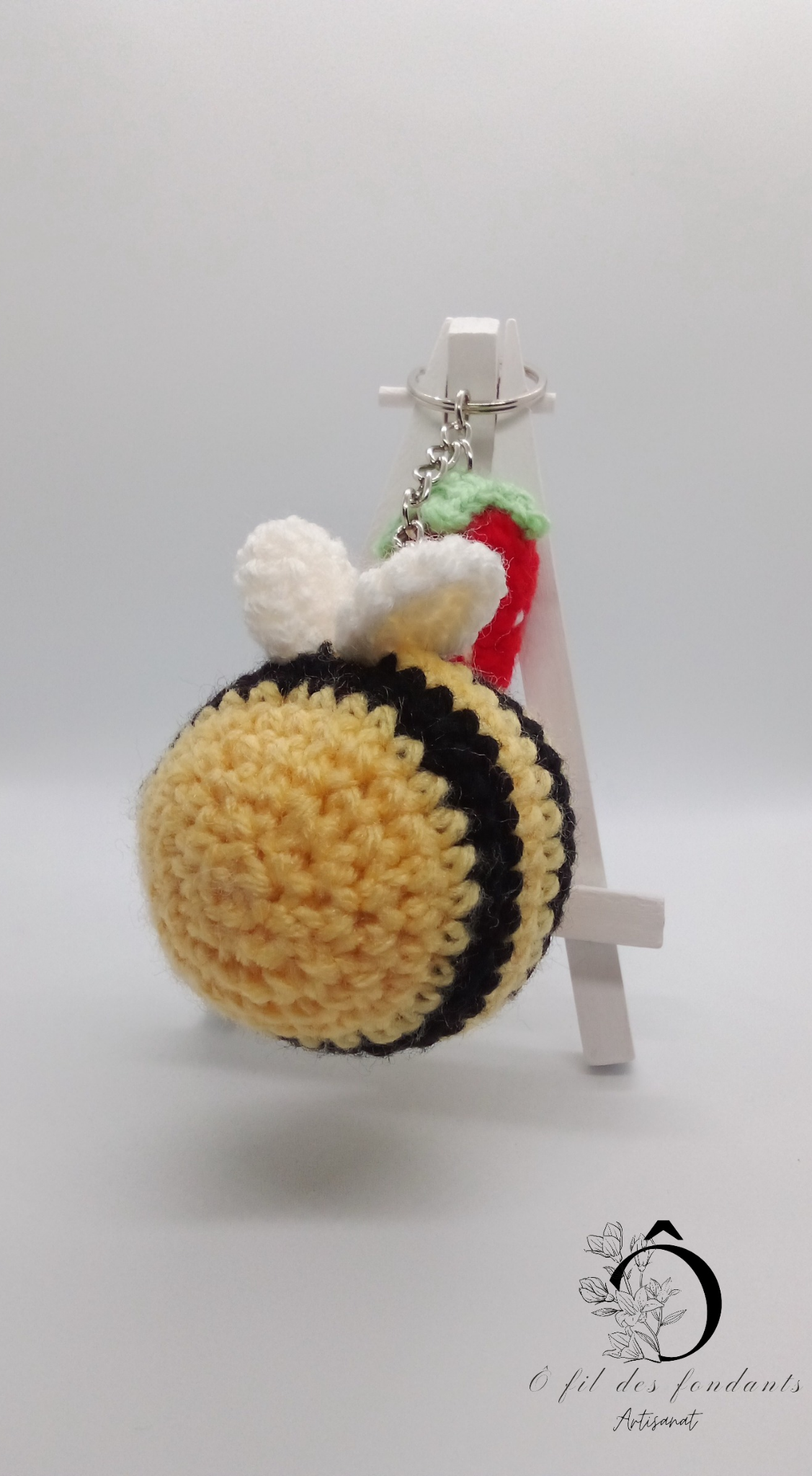 Porte clés Abeille Fraise 🍓