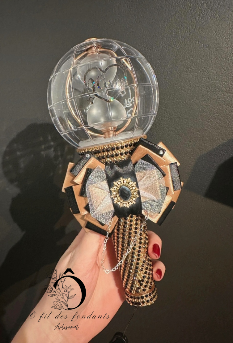 Noeud Ribbon Lightstick Doré & Noir