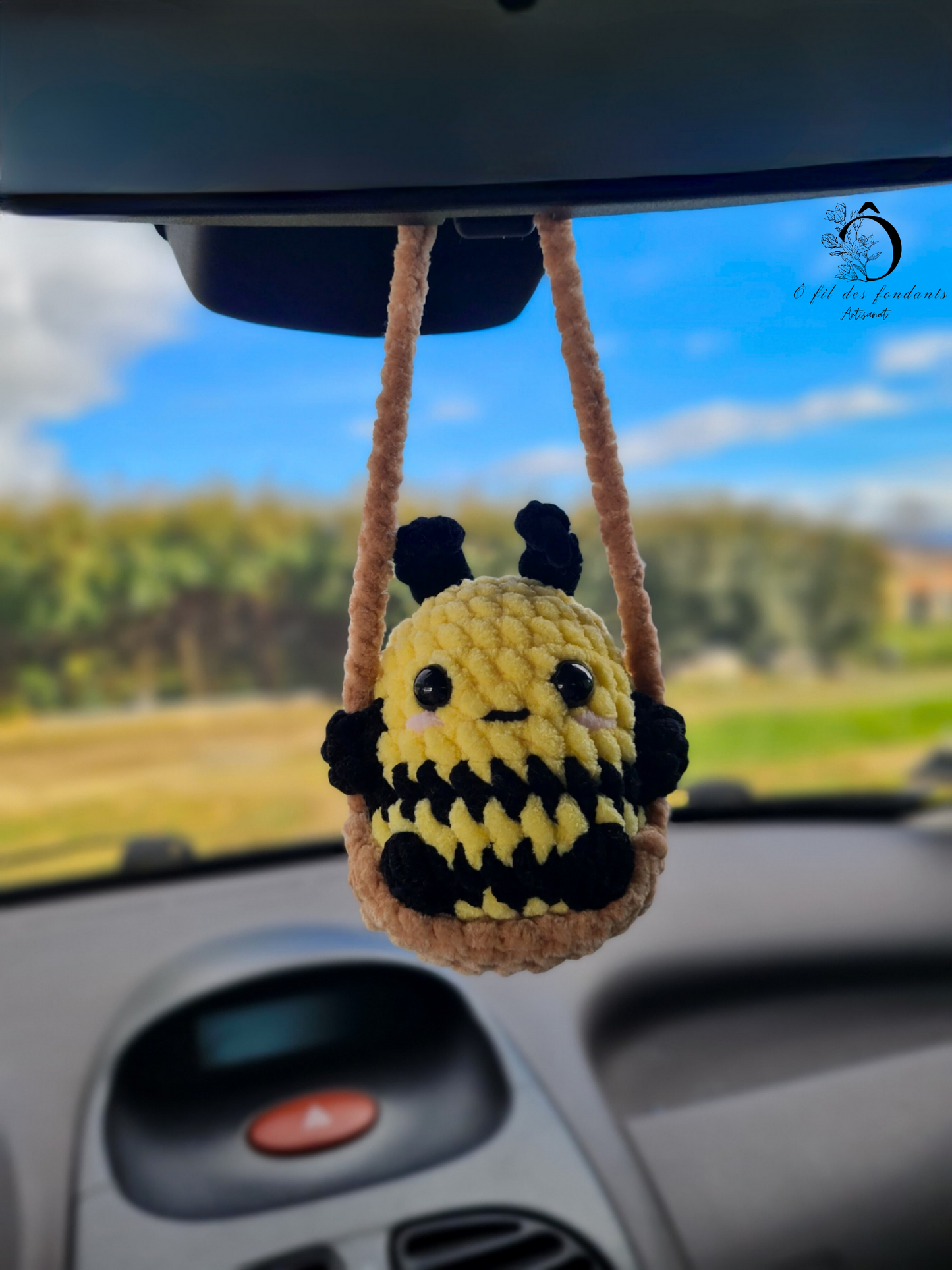 Animal sur balançoire Décoration pour rétroviseur
