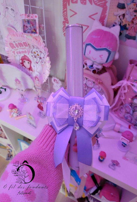 Noeud Ribbon Lightstick Blanc & Violet