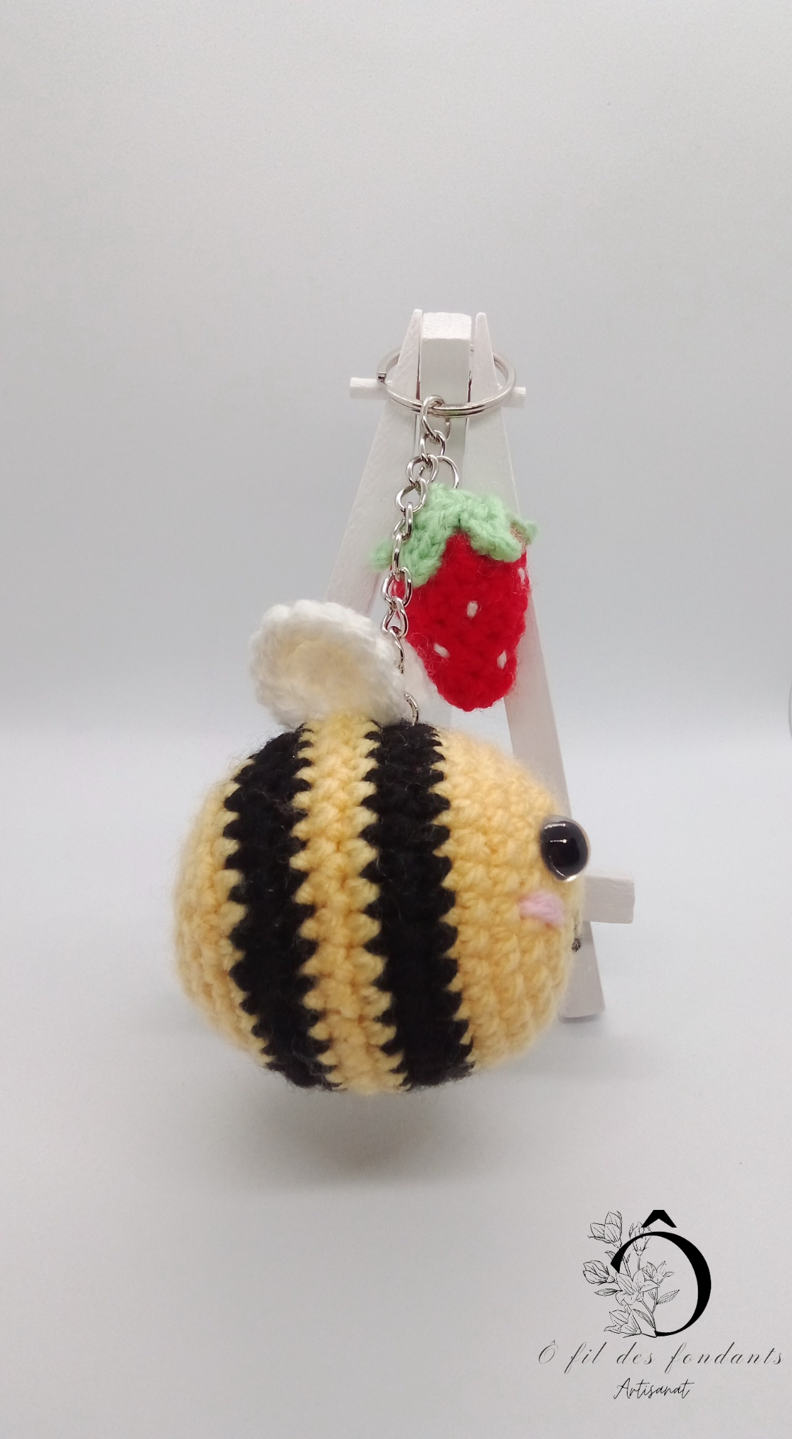 Porte clés Abeille Fraise 🍓