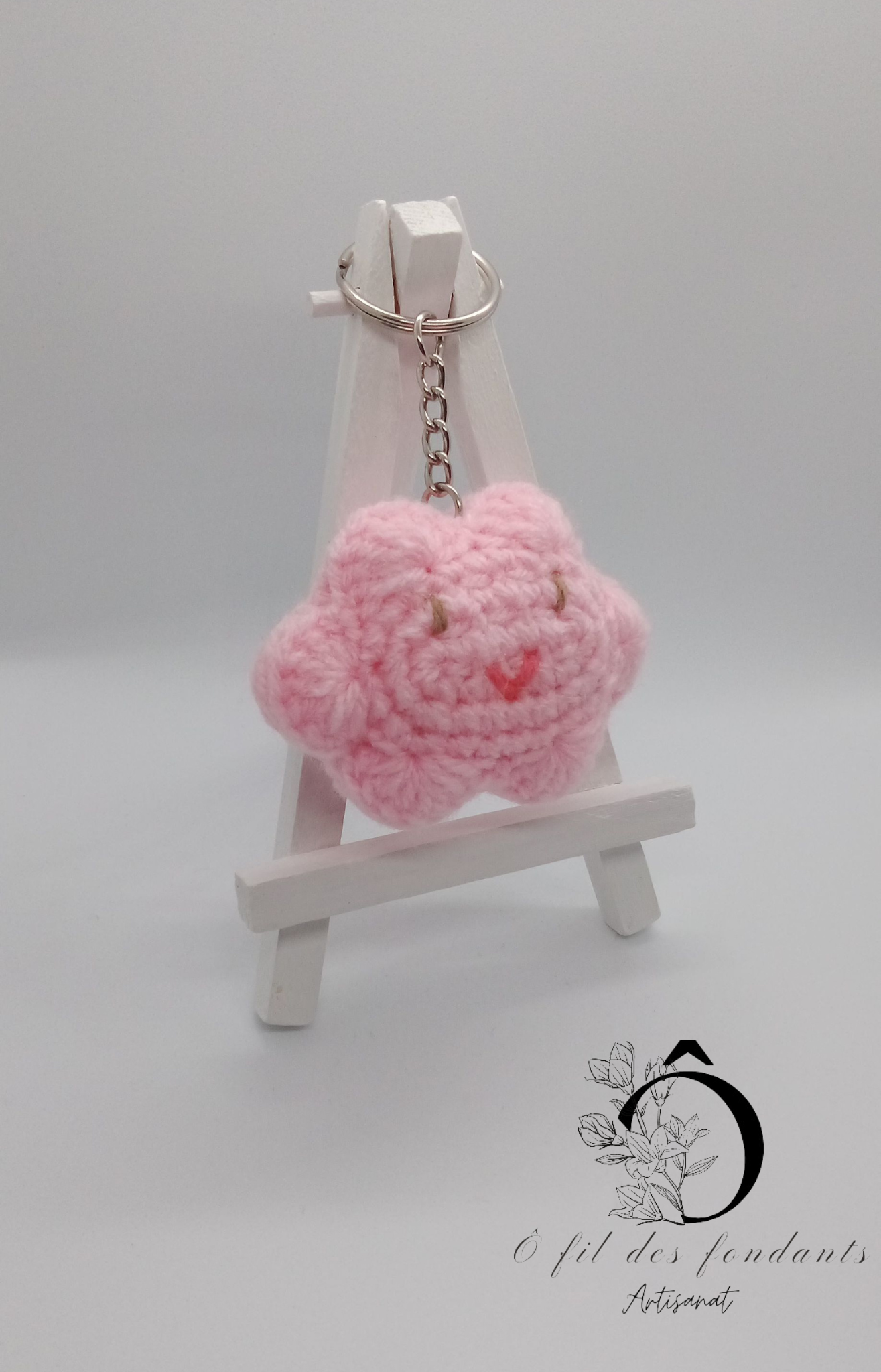 Porte clés Nuage Rose ☁️