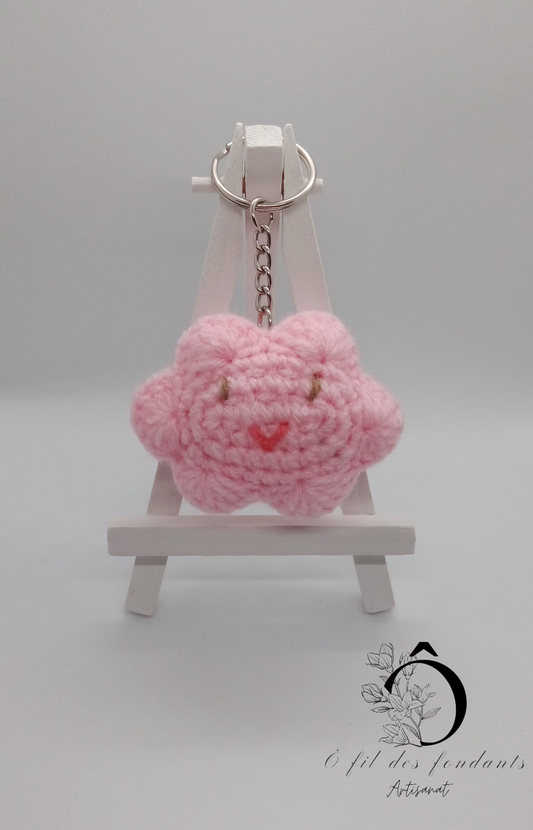 Porte clés Nuage Rose ☁️
