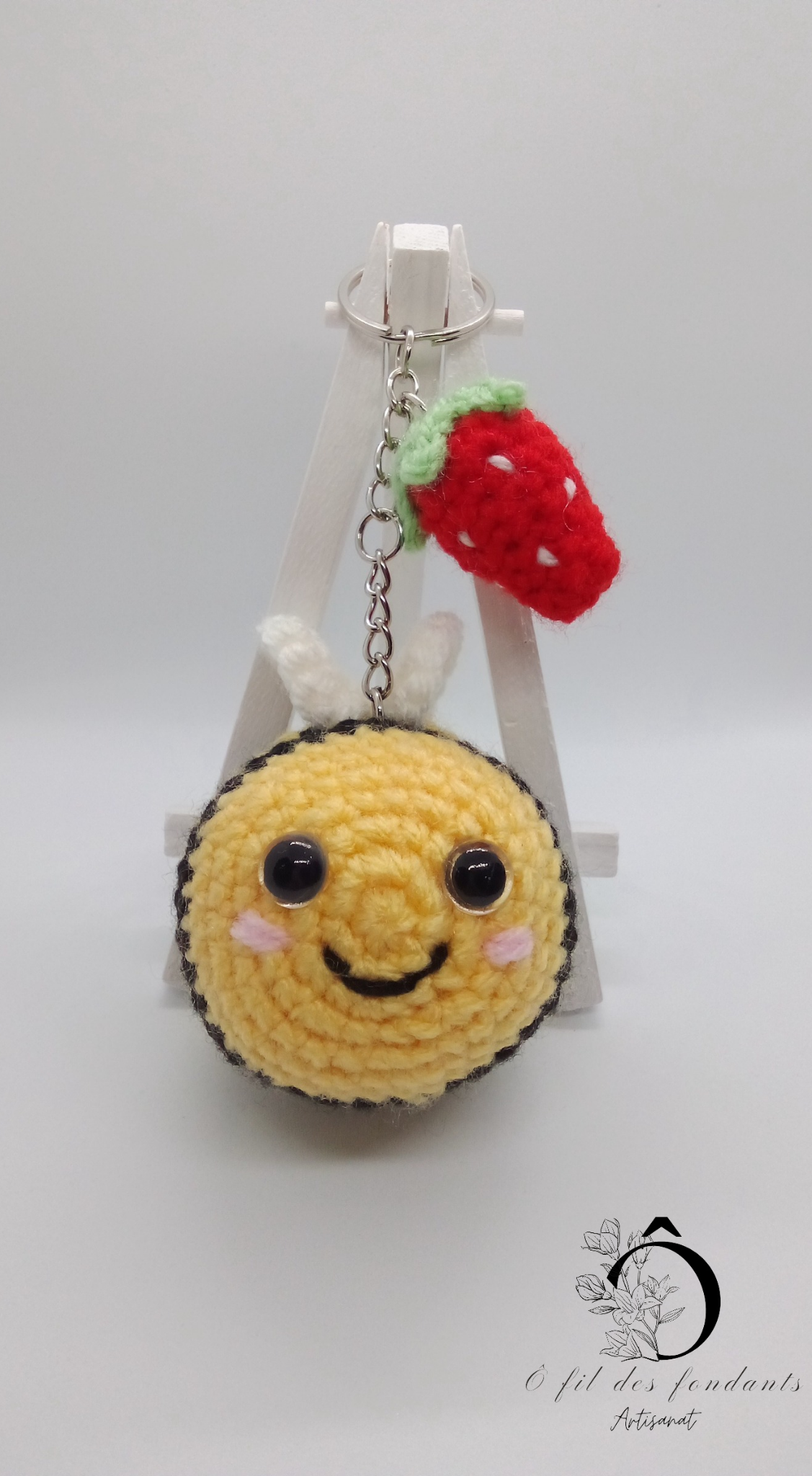 Porte clés Abeille Fraise 🍓