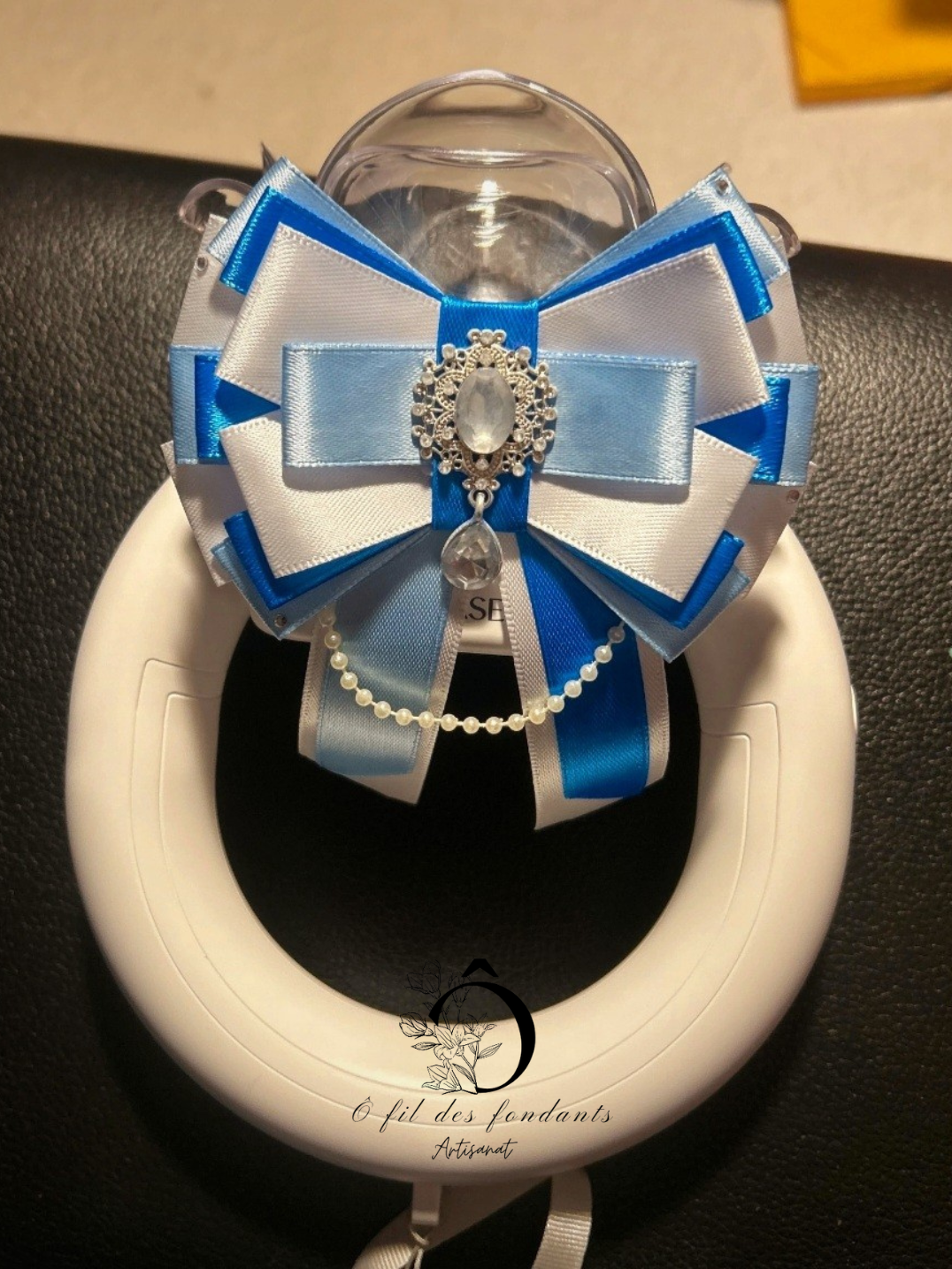 Noeud Ribbon Lightstick Blanc & Bleu