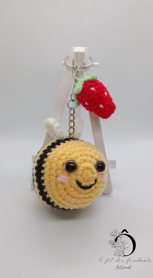 Porte clés Abeille Fraise 🍓